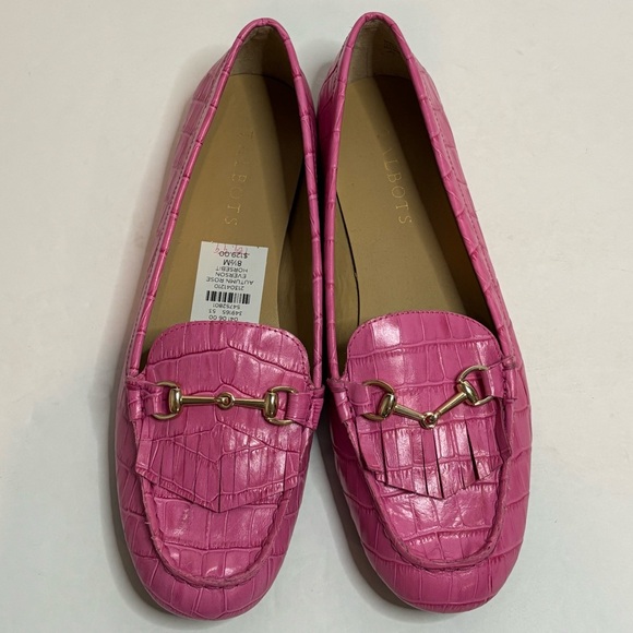 NWT Talbots Everson Horsebit Embossed Loafer Pink Autumn Rose 8.5 - Picture 2 of 10